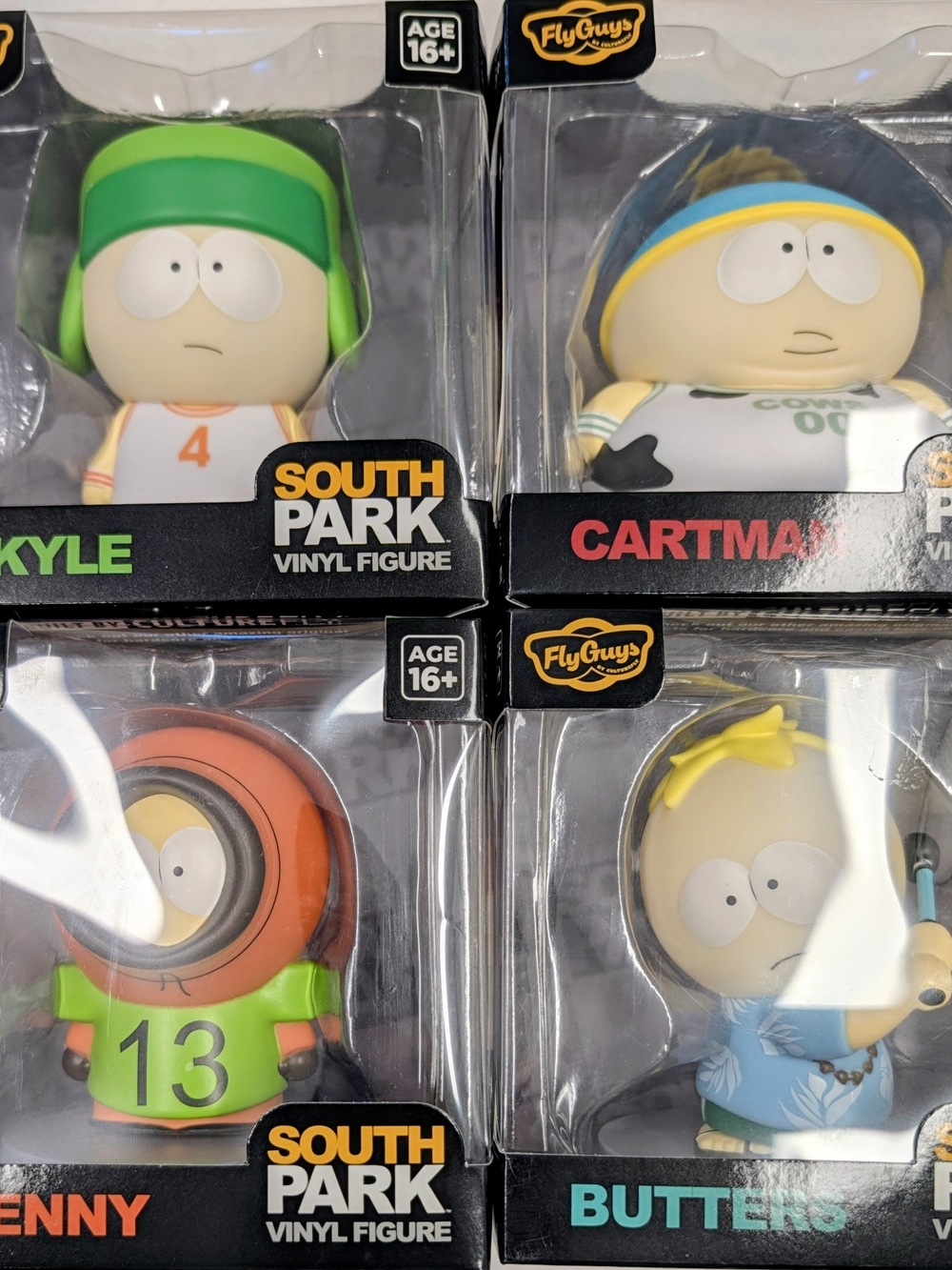 South Park Vinyl Figure Lot 4 Kyle Cartman Kenny Butters Fly Guys NIB